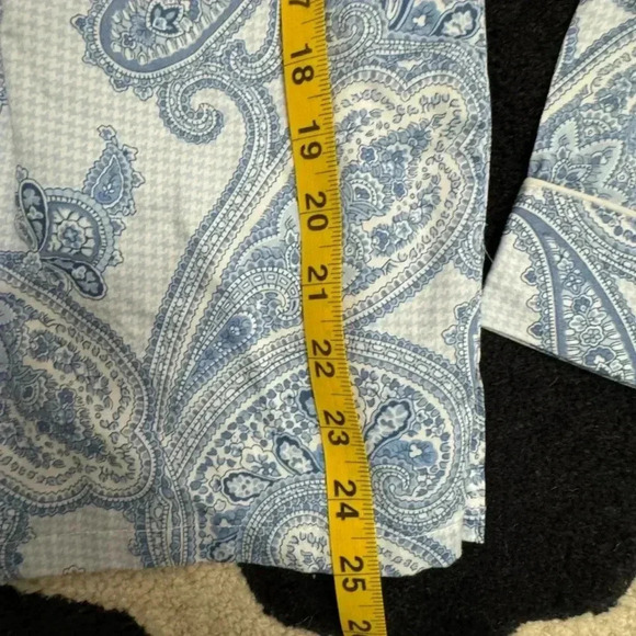 Ralph Lauren Paisley Button Down Cotton Collar Top NWT Preppy Classic Comfy - Picture 13 of 15